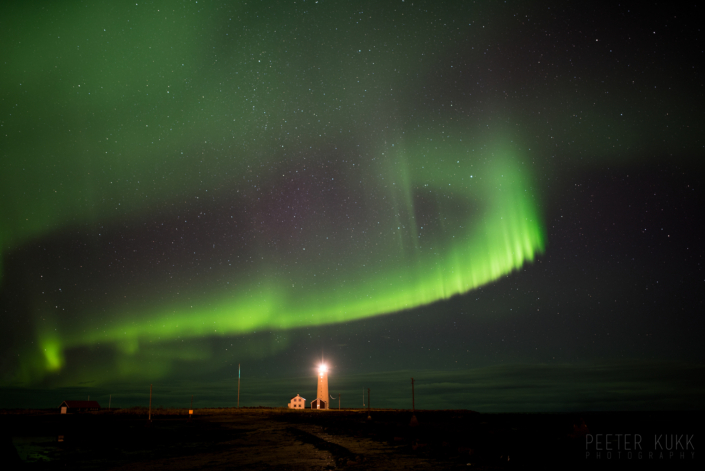 Auroras near Reykjavik